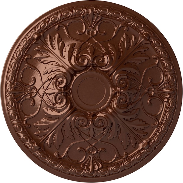 Ekena Millwork Tristan Ceiling Medallion (Fits Canopies up to 5 1/2"), Hand-Painted Copper Penny, 26"OD x 3"P CM26TNCPS - main